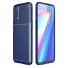Newface Realme 7 Kılıf Auto Focus Karbon Kapak - Lacivert