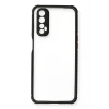 Newface Realme 7 Kılıf Miami Şeffaf Silikon - Siyah