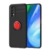 Newface Realme 7 Kılıf Range Yüzüklü Silikon - Siyah-Kırmızı