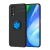 Newface Realme 7 Kılıf Range Yüzüklü Silikon - Siyah-Mavi