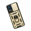 Newface Realme 8 Kılıf Pars Lens Yüzüklü Silikon - Gold