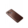 Newface Realme C21 Kılıf Auto Focus Karbon Kapak - Kahverengi