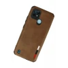 Newface Realme C21 Kılıf Loop Deri Silikon - Kahverengi