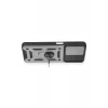 Newface Realme C35 Kılıf Pars Lens Yüzüklü Silikon - Gümüş