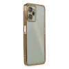 Newface Realme C35 Kılıf Razer Lensli Silikon - Gold