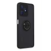 Newface Realme C53 Kılıf Montreal Yüzüklü Silikon Kapak - Siyah