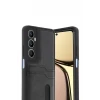 Newface Realme C65 Sara Kartvizitli Deri Kılıf - Siyah