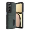 Newface Realme C65 Sara Kartvizitli Deri Kılıf - Yeşil