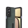 Newface Realme C65 Sara Kartvizitli Deri Kılıf - Yeşil