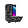 Newface Realme C75 4G Kılıf Pars Lens Yüzüklü Silikon - Siyah