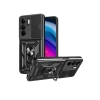 Newface Realme C75 4G Kılıf Pars Lens Yüzüklü Silikon - Siyah