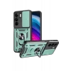 Newface Realme C75 4G Kılıf Pars Lens Yüzüklü Silikon - Yeşil