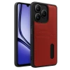 Newface Realme Note 50 4G Kılıf Sara Kartvizitli Deri Kılıf - Kırmızı