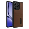 Newface Realme Note 50 4G Kılıf Sara Kartvizitli Deri Kılıf - Taba