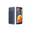 Newface Samsung Galaxy A01 Core Kılıf Auto Focus Karbon Kapak - Lacivert