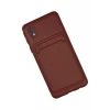 Newface Samsung Galaxy A01 Core Kılıf Kelvin Kartvizitli Silikon - Bordo