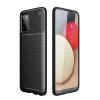 Newface Samsung Galaxy A02S Kılıf Auto Focus Karbon Kapak - Siyah