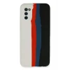Newface Samsung Galaxy A03S Kılıf Ebruli Lansman Silikon - Beyaz-Siyah