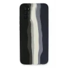 Newface Samsung Galaxy A03S Kılıf Ebruli Lansman Silikon - Siyah-Lacivert