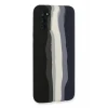 Newface Samsung Galaxy A03S Kılıf Ebruli Lansman Silikon - Siyah-Lacivert