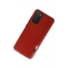 Newface Samsung Galaxy A03S Kılıf Loop Deri Silikon - Kırmızı