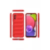 Newface Samsung Galaxy A03S Kılıf Optimum Silikon - Kırmızı