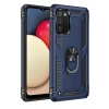 Newface Samsung Galaxy A03S Kılıf Sofya Yüzüklü Silikon Kapak - Lacivert