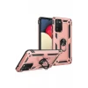 Newface Samsung Galaxy A03S Kılıf Sofya Yüzüklü Silikon Kapak - Rose