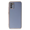 Newface Samsung Galaxy A03S Kılıf Volet Silikon - Mavi