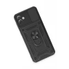 Newface Samsung Galaxy A04E Kılıf Pars Lens Yüzüklü Silikon - Siyah
