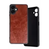 Newface Samsung Galaxy A06 Kılıf Aras Deri Kapak - Bordo