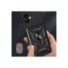 Newface Samsung Galaxy A06 Kılıf Pars Lens Yüzüklü Silikon - Siyah