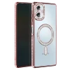 Newface Samsung Galaxy A07 4G Joke Simli Magneticsafe Kılıf - Pembe