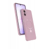 Newface Samsung Galaxy A07 4G Regal Magsafe Standlı Kapak - Açık Pembe