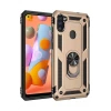 Newface Samsung Galaxy A11 Kılıf Sofya Yüzüklü Silikon Kapak - Gold