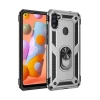 Newface Samsung Galaxy A11 Kılıf Sofya Yüzüklü Silikon Kapak - Gümüş