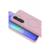 Newface Samsung Galaxy A17 5G Regal Magsafe Standlı Kapak - Açık Pembe