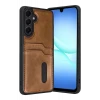 Newface Samsung Galaxy A17 5G Sara Kartvizitli Deri Kılıf - Taba