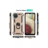 Newface Samsung Galaxy A22 Kılıf Sofya Yüzüklü Silikon Kapak - Gold