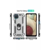Newface Samsung Galaxy A22 Kılıf Sofya Yüzüklü Silikon Kapak - Gümüş