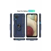 Newface Samsung Galaxy A22 Kılıf Sofya Yüzüklü Silikon Kapak - Lacivert