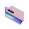 Newface Samsung Galaxy A56 Regal Magsafe Standlı Kapak - Açık Pembe