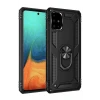 Newface Samsung Galaxy A71 Kılıf Sofya Yüzüklü Silikon Kapak - Siyah