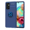 Newface Samsung Galaxy A72 Kılıf Range Yüzüklü Silikon - Mavi