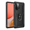 Newface Samsung Galaxy A72 Kılıf Sofya Yüzüklü Silikon Kapak - Siyah