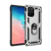 Newface Samsung Galaxy A91 / S10 Lite Kılıf Sofya Yüzüklü Silikon Kapak - Gümüş