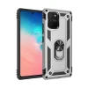 Newface Samsung Galaxy A91 / S10 Lite Kılıf Sofya Yüzüklü Silikon Kapak - Gümüş