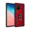 Newface Samsung Galaxy A91 / S10 Lite Kılıf Sofya Yüzüklü Silikon Kapak - Kırmızı