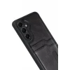Newface Samsung Galaxy M15 Sara Kartvizitli Deri Kılıf - Siyah