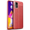 Newface Samsung Galaxy M31S Kılıf Auto Focus Kapak - Kırmızı